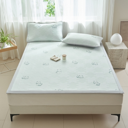 21度C 2024新款PE空气层凉感席--床席款 熊猫绿