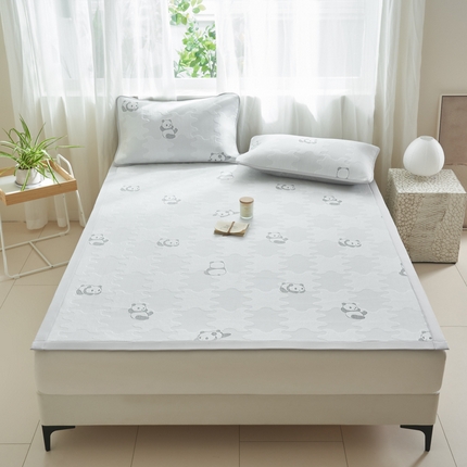 21度C 2024新款PE空气层凉感席--床席款 熊猫灰