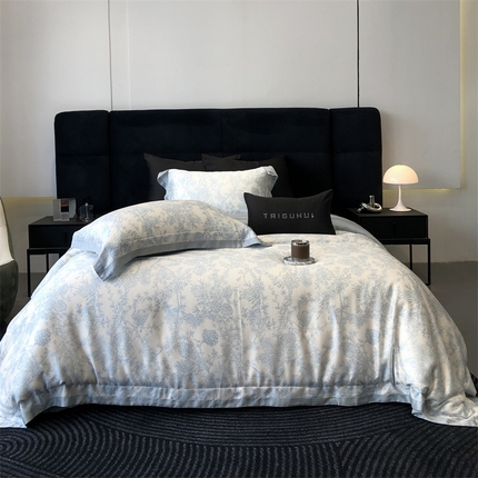 太古汇家居 2024新款60兰精天丝专版数码印花 伊丽莎-蓝