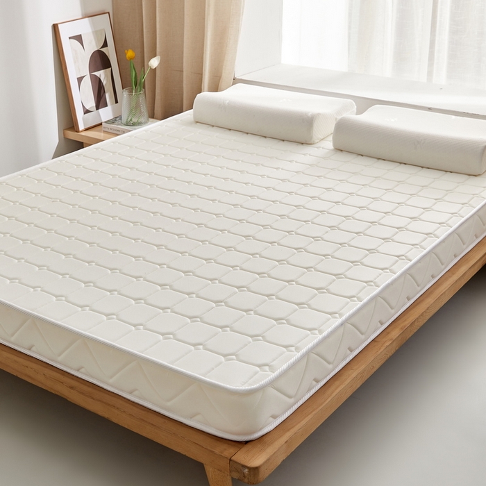 91家纺网 家纺一手货源 找家纺 祁恋婷 2024新款牛奶丝乳胶加记忆棉加棕床垫【床垫遮盖物】 面包格-白 棕垫款