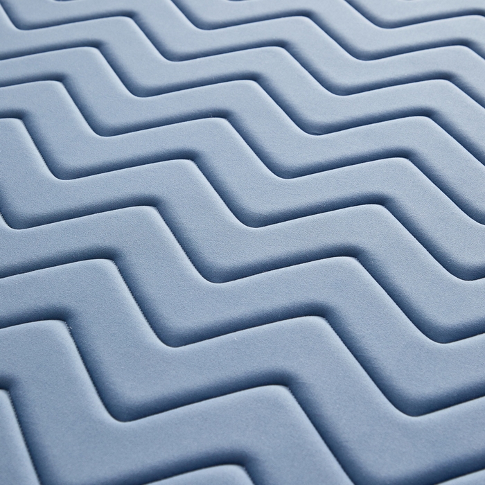 91家纺网 家纺一手货源 找家纺 祁恋婷 2024新款牛奶丝乳胶加记忆棉加棕床垫【床垫遮盖物】 曲线-蓝 海绵款