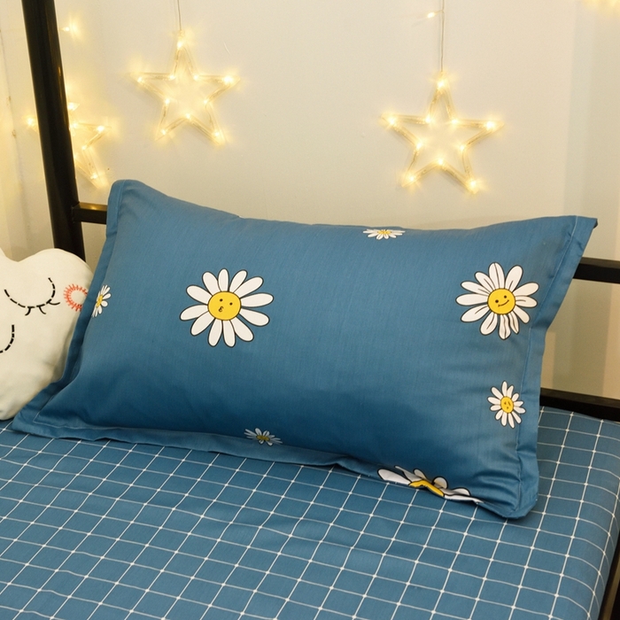 91家纺网 家纺一手货源 找家纺 茗婷家纺 2025款13372纯棉学生宿舍上下铺三六件套 阳光.蓝