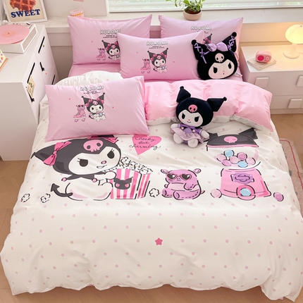 91家纺网 家纺一手货源 找家纺 （总）暮思家居 2024新款正版授权三丽鸥大阪全棉数码印花纯棉四件套