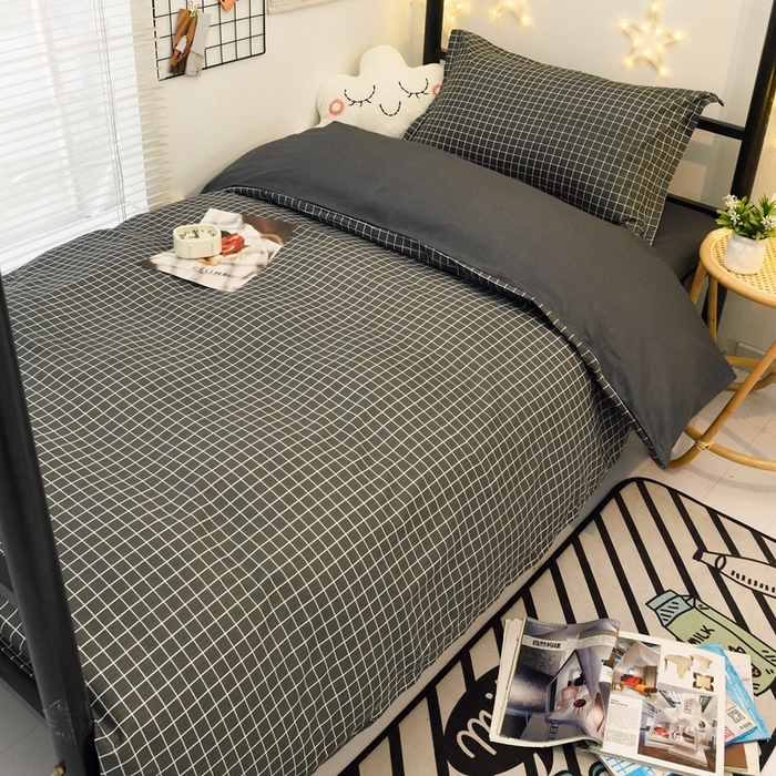 91家纺网 家纺一手货源 找家纺 茗婷家纺 2025款13372纯棉学生宿舍上下铺三六件套 慕尚