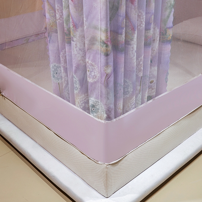 91家纺网 家纺一手货源 找家纺 艾晶美2025新款印花坐床式防摔遮光布帘蚊帐 英花小镇