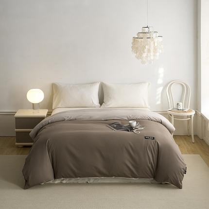 91家纺网 家纺一手货源 找家纺 （总）凯磊 2024新款高支高密.纯色拼色星漫单被套