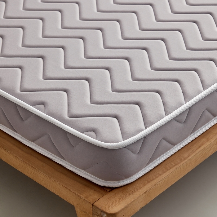 91家纺网 家纺一手货源 找家纺 祁恋婷 2024新款牛奶丝乳胶加记忆棉加棕床垫【床垫遮盖物】 曲线-灰 海绵款