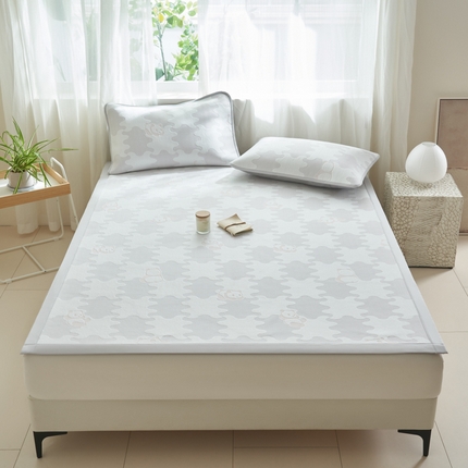 21度C 2024新款PE空气层凉感席--床席款 熊猫粉