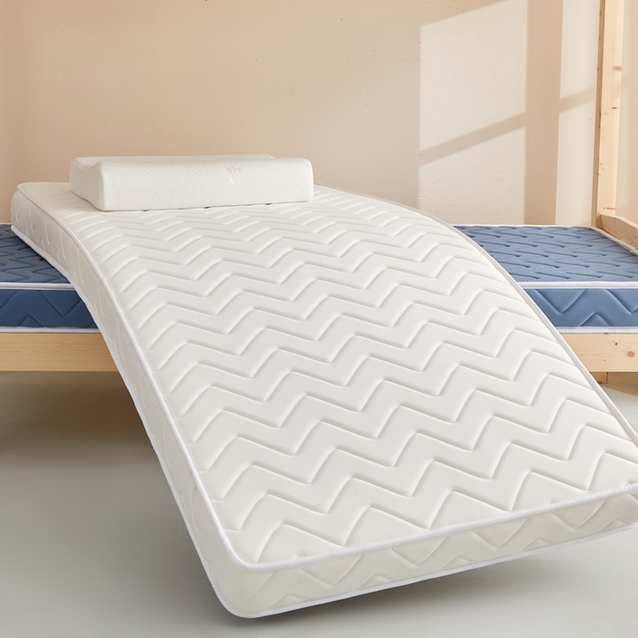 91家纺网 家纺一手货源 找家纺 祁恋婷 2024新款牛奶丝乳胶加记忆棉加棕-学生床垫【床垫遮盖物】 曲线-白 棕垫款