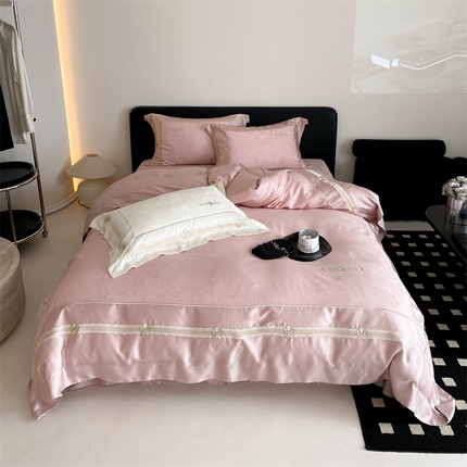 太古汇家居 2024新款天丝棉提花绣花“爱丽丝”系列 爱丽丝-樱花粉