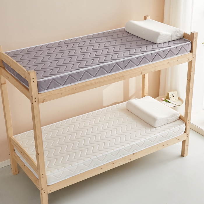 91家纺网 家纺一手货源 找家纺 祁恋婷 2024新款牛奶丝乳胶加记忆棉加棕-学生床垫【床垫遮盖物】 曲线-灰 海绵款