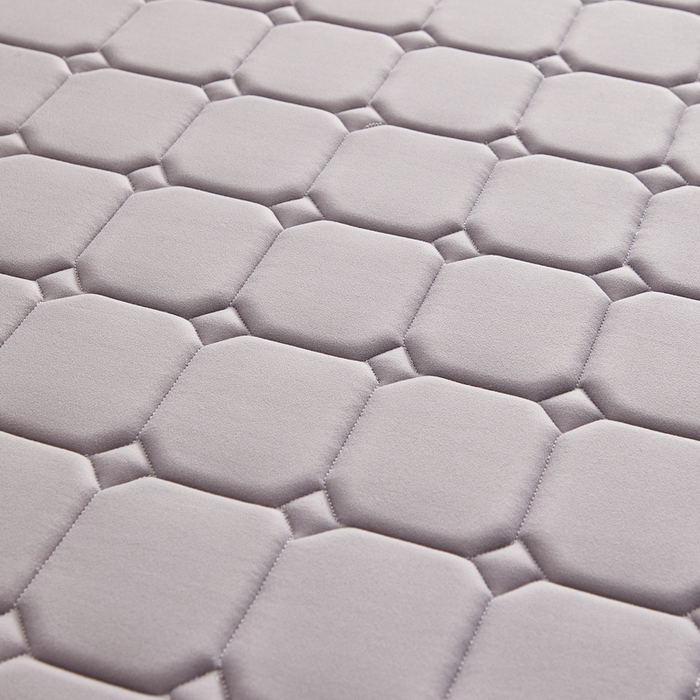 91家纺网 家纺一手货源 找家纺 祁恋婷 2024新款牛奶丝乳胶加记忆棉加棕床垫【床垫遮盖物】 面包格-灰 海绵款