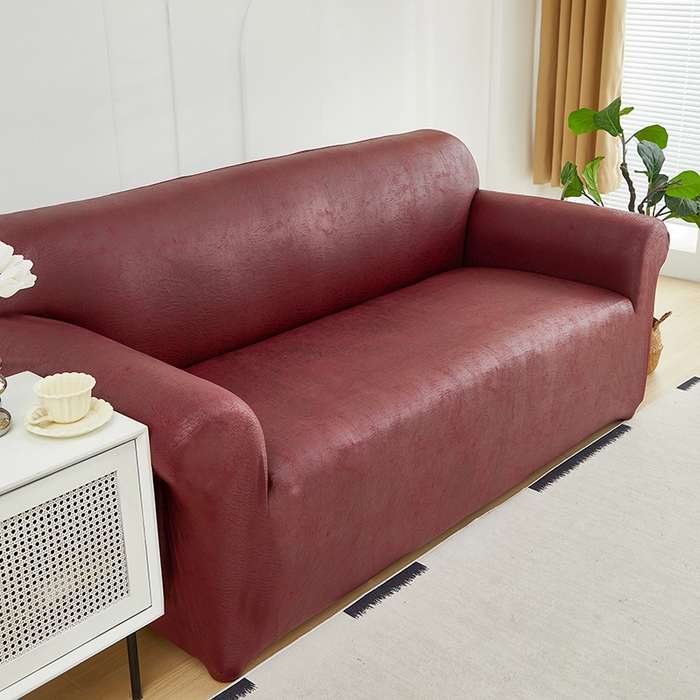 91家纺网 家纺一手货源 找家纺 共鸣沙发套 2024新款纳米科技布系列沙发套 科技布-酒红