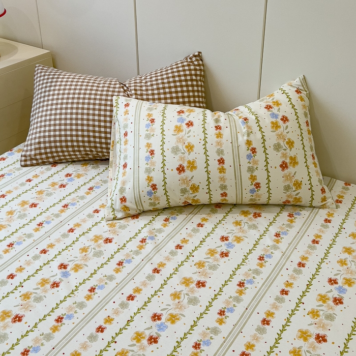 91家纺网 家纺一手货源 找家纺 感遇家纺 2024新款水洗棉混搭印花四件套 初夏