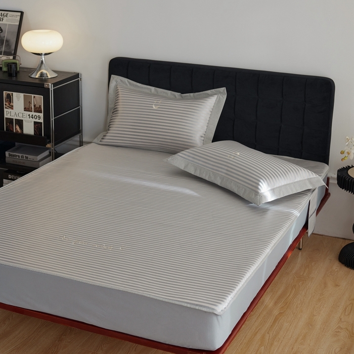 91家纺网 家纺一手货源 找家纺 时年家纺 2024新款wish笑脸冰丝凉席 wish 米