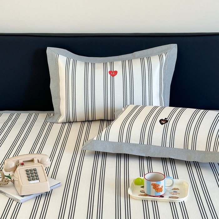 91家纺网 家纺一手货源 找家纺 时年家纺 2024新款条纹刺绣冰丝凉席--床席款 床席款-大吉大利