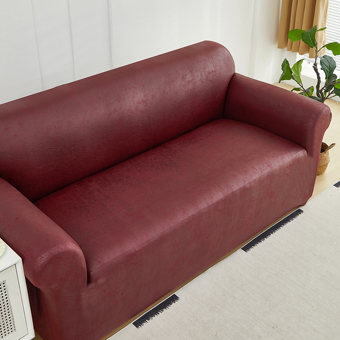 91家纺网 家纺一手货源 找家纺 共鸣沙发套 2024新款纳米科技布系列沙发套 科技布-酒红