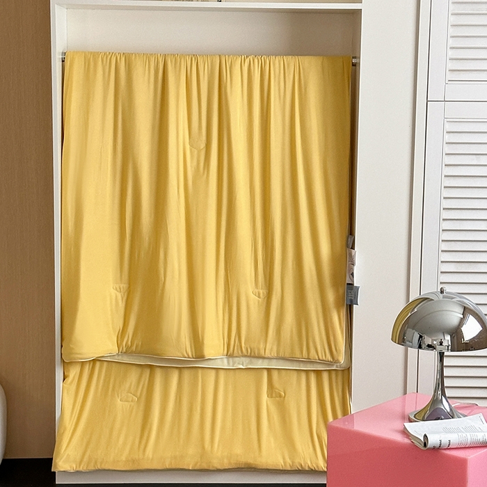 91家纺网 家纺一手货源 找家纺 昔可家纺 2024新款冰淇淋瓜瓜夏凉被 芝士黄