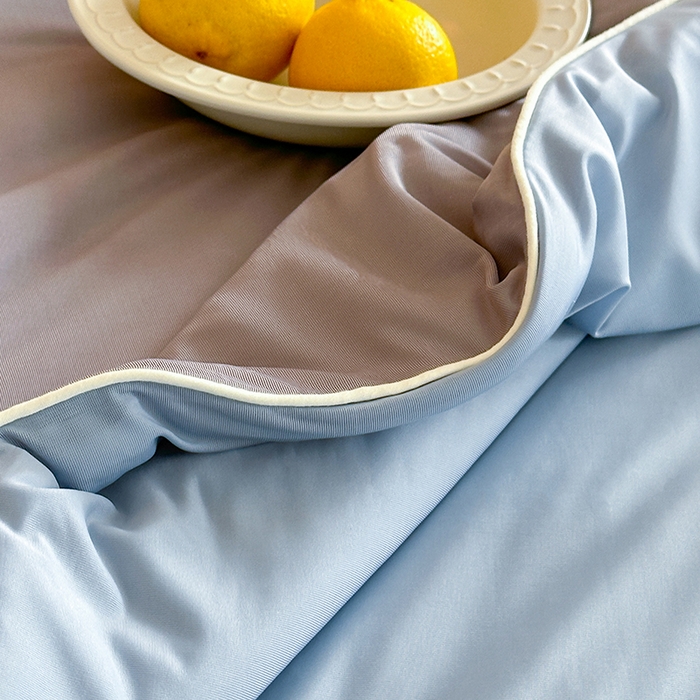 91家纺网 家纺一手货源 找家纺 昔可家纺 2024新款冰淇淋瓜瓜夏凉被 烟灰蓝