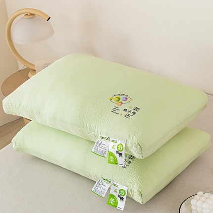 91家纺网 家纺一手货源 找家纺 （总）梦叶草 2025无荧光泡泡纱水洗枕头棉小泡枕芯