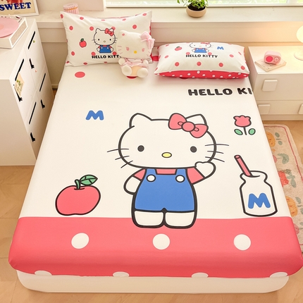 91家纺网 家纺一手货源 找家纺 （总）暮思家居 2024新款正版授权三丽鸥大阪全棉数码印花纯棉单品床笠