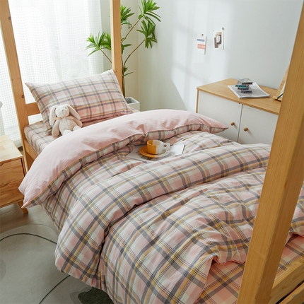 91家纺网 家纺一手货源 找家纺 （总）九沐良品 新款A类全棉水洗棉宿舍三件套