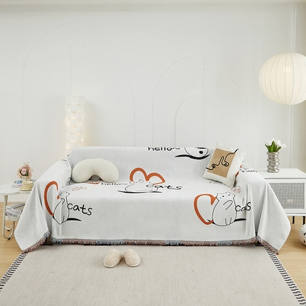 91家纺网 家纺一手货源 找家纺 （总）共鸣沙发套 2024新款雪尼尔提花系列沙发巾