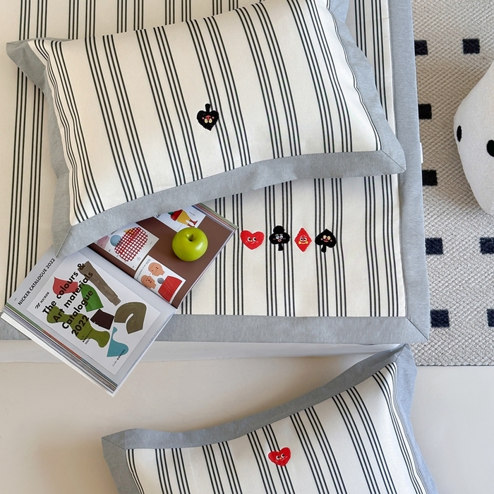 91家纺网 家纺一手货源 找家纺 （总）时年家纺 2024新款条纹刺绣冰丝凉席--床席款