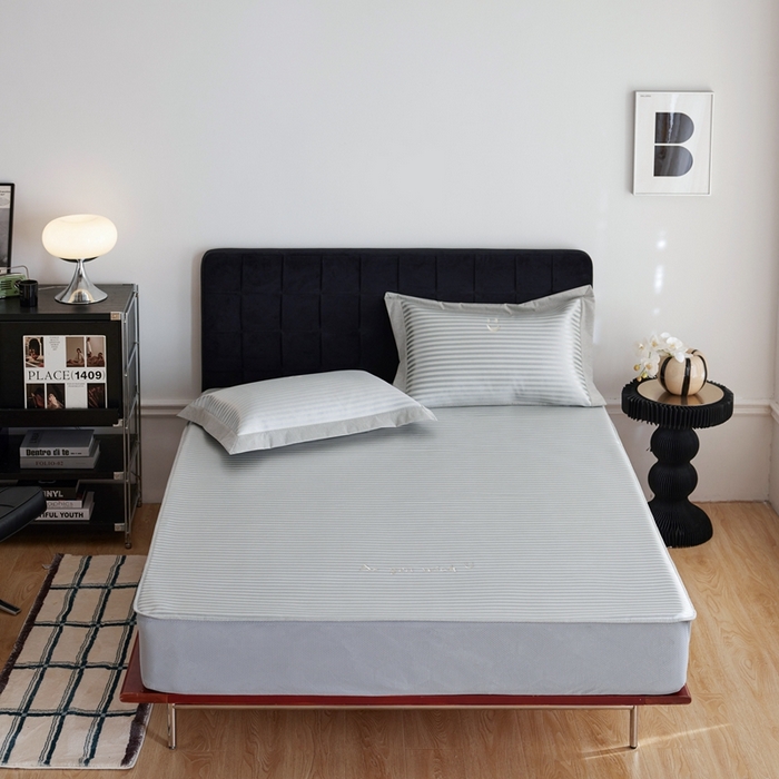 91家纺网 家纺一手货源 找家纺 时年家纺 2024新款wish笑脸冰丝凉席 wish 白