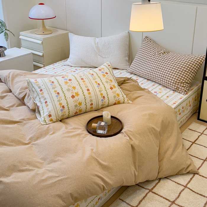 91家纺网 家纺一手货源 找家纺 （总）感遇家纺 2024新款水洗棉混搭印花四件套