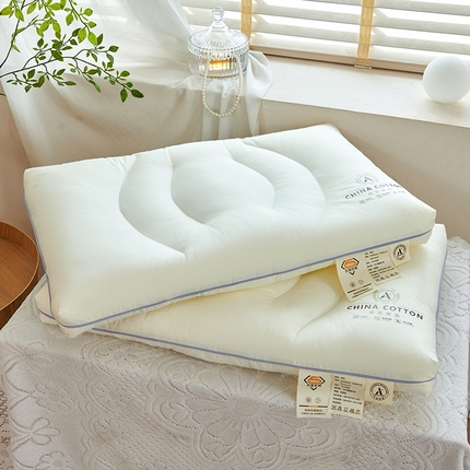 91家纺网 家纺一手货源 找家纺 （总）梦叶草 2025【母婴级】【5A抗菌】【防螨】棉花优品枕头低枕薄矮舒适枕芯