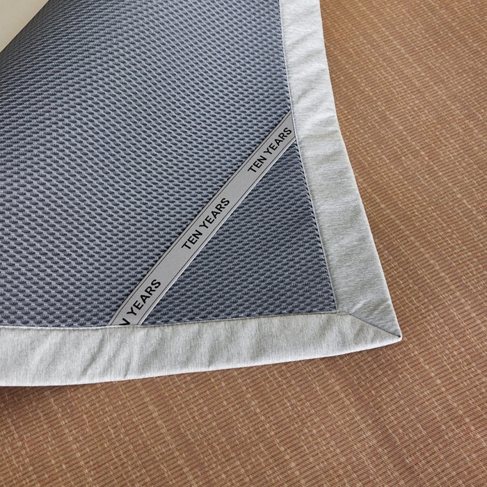 91家纺网 家纺一手货源 找家纺 时年家纺 2024新款喜乐刺绣冰藤席 喜乐咖