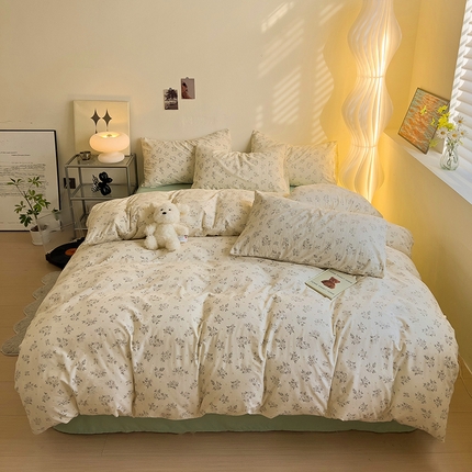 91家纺网 家纺一手货源 找家纺 （总）贝扬思家纺 2024新款超柔云朵韩式碎花四件套-系列二