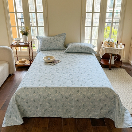 91家纺网 家纺一手货源 找家纺 （总）麻依 2024新款竹纤维凉席三件套床单