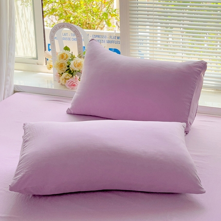 艾特你  2024新款A类水洗棉单枕套系列 紫色