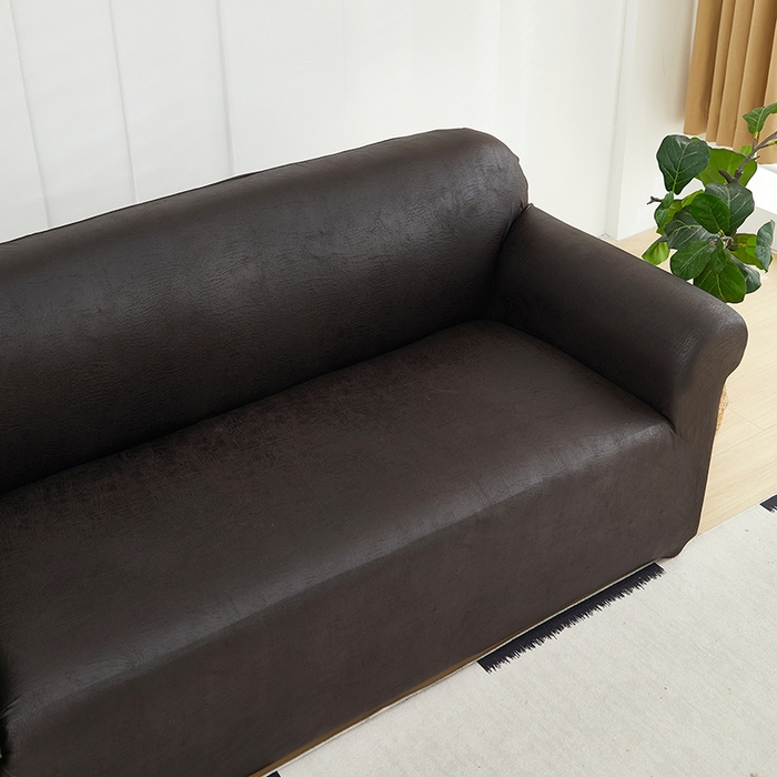 91家纺网 家纺一手货源 找家纺 共鸣沙发套 2024新款纳米科技布系列沙发套 科技布-黑棕