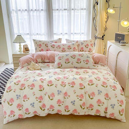 91家纺网 家纺一手货源 找家纺 仟网汇 2024新款糯糯四件套 花影