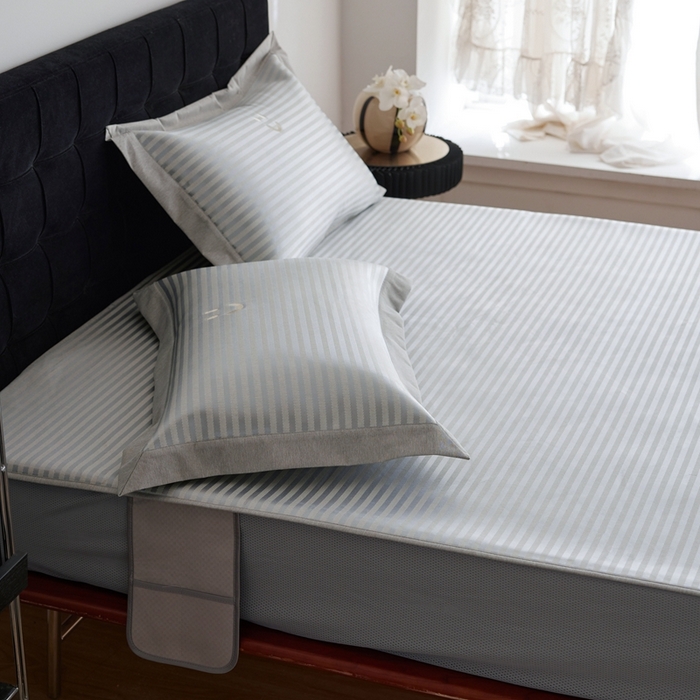 91家纺网 家纺一手货源 找家纺 时年家纺 2024新款wish笑脸冰丝凉席 wish 白