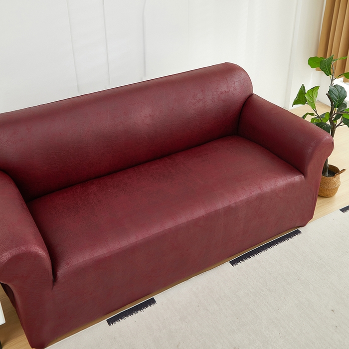 91家纺网 家纺一手货源 找家纺 共鸣沙发套 2024新款纳米科技布系列沙发套 科技布-酒红