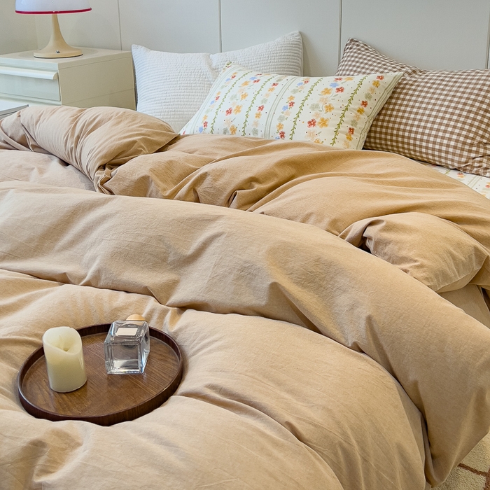 91家纺网 家纺一手货源 找家纺 （总）感遇家纺 2024新款水洗棉混搭印花四件套