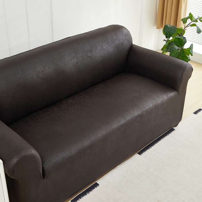 91家纺网 家纺一手货源 找家纺 共鸣沙发套 2024新款纳米科技布系列沙发套 科技布-黑棕