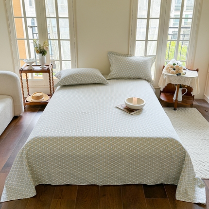 91家纺网 家纺一手货源 找家纺 （总）麻依 2024新款竹纤维凉席三件套床单