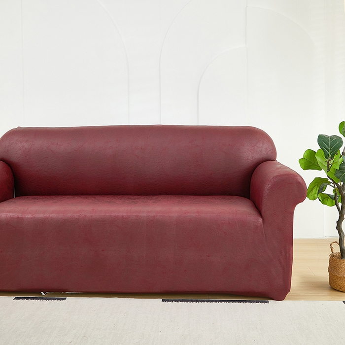 91家纺网 家纺一手货源 找家纺 共鸣沙发套 2024新款纳米科技布系列沙发套 科技布-酒红