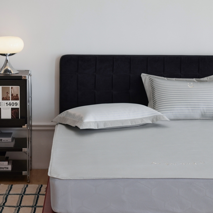 91家纺网 家纺一手货源 找家纺 时年家纺 2024新款wish笑脸冰丝凉席 wish 白