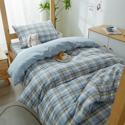 91家纺网 家纺一手货源 找家纺 （总）九沐良品 新款A类全棉水洗棉宿舍三件套