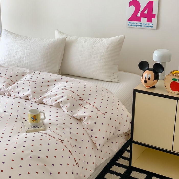 91家纺网 家纺一手货源 找家纺 窝米 2024新款韩国设计师卡通手绘单品被套系列 寻光