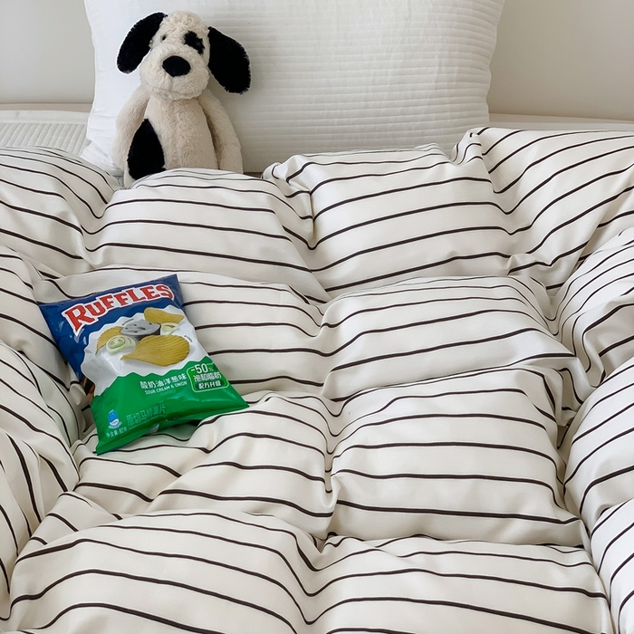 91家纺网 家纺一手货源 找家纺 窝米 2024新款韩国设计师卡通手绘单品被套系列 摩德尔