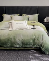 91家纺网 家纺一手货源 找家纺 若未家居 2025新款超细旦天丝棉数码印花四件套-马尔代夫 马尔代夫 绿