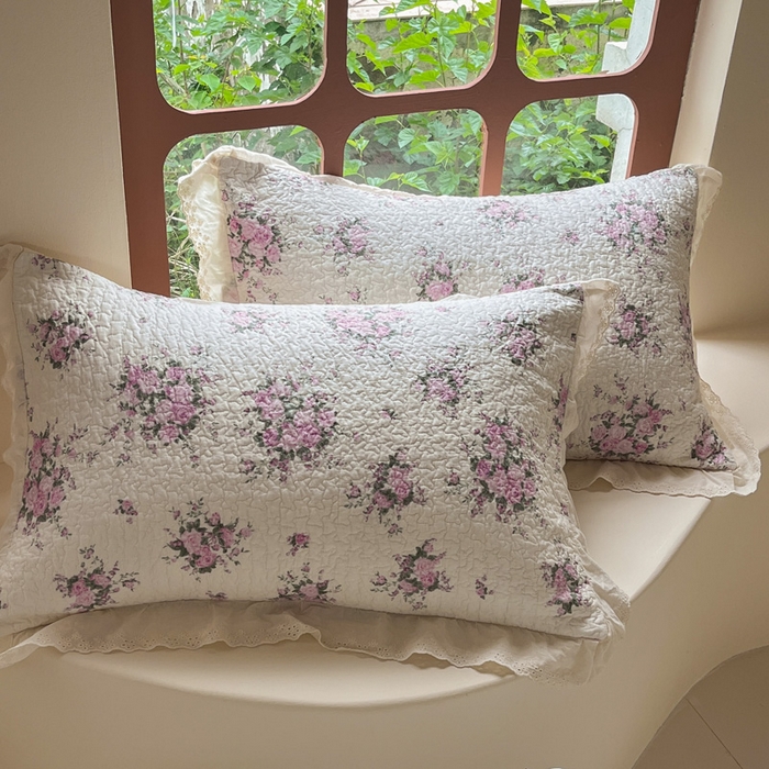 91家纺网 家纺一手货源 找家纺 添越 2024新款纯棉砂洗床盖 微甜-粉