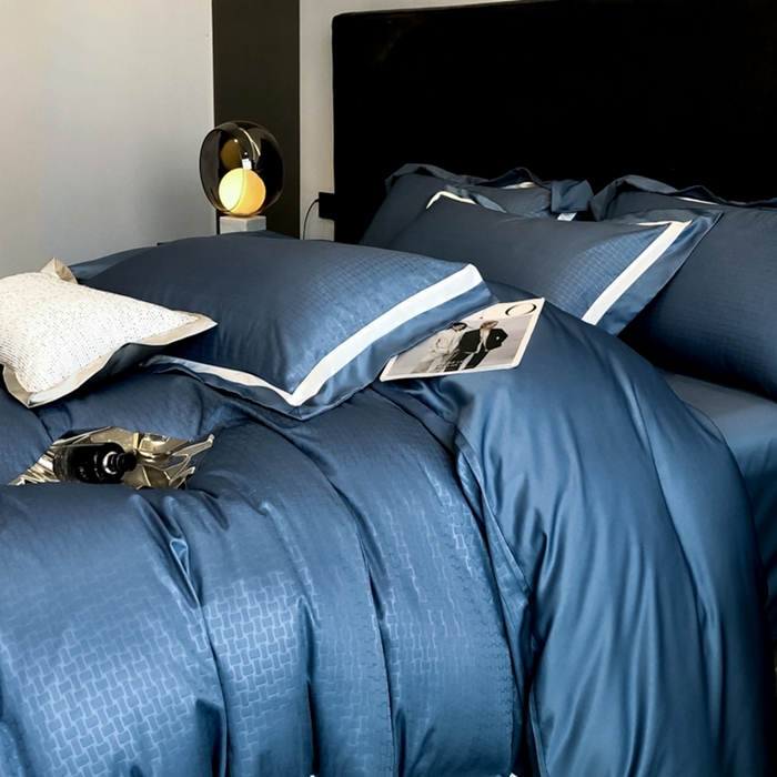 91家纺网 家纺一手货源 找家纺 （总）遇见家居生活馆 2024新款贡缎压花水洗真丝四件套